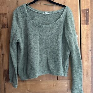 Zara Sage Green Scoop Neck Sweater